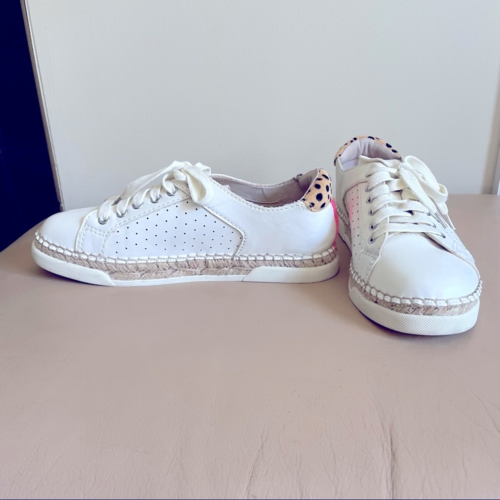 EUC - Dolce Vita Morris Espadrille Sneaker with Leopard and Hot Pink Detail - Picture 10 of 13